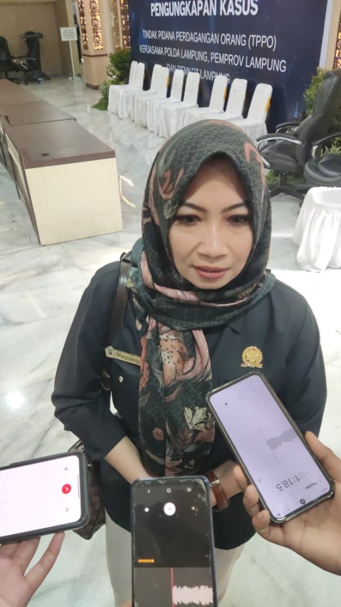 
 Anggota DPRD Kota Bandar Lampung Ses Mayang Apresiasi Polda Lampung ungkap kasus TPPO asal Bandar Lampung.
