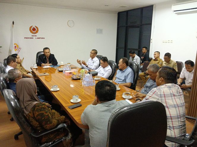 
 PWI Lampung Bersama KONI Lampung Mematangkan  Persiapan Penyelenggaraan  PORWANAS  Di Lampung 2027.