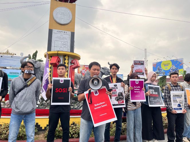 
 AJI Dan FPI Lampung mengecam Keras  Tindakan Penahanan Jurnalis Dan Aktivis  Kemanusiaan Oleh Israel