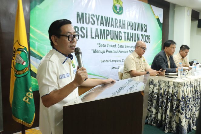 
 Musprov PBSI Lampung secara Aklamasi memilih Eko Agung.S sebagai Ketua  PBSI Lampung